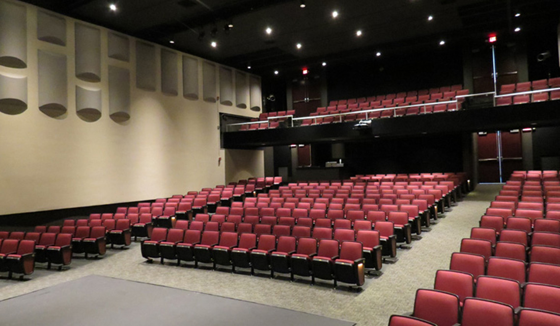 Wide shot of the seats at the Bothwell Auditorium.