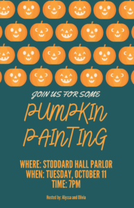 pumpkin painting event flyer