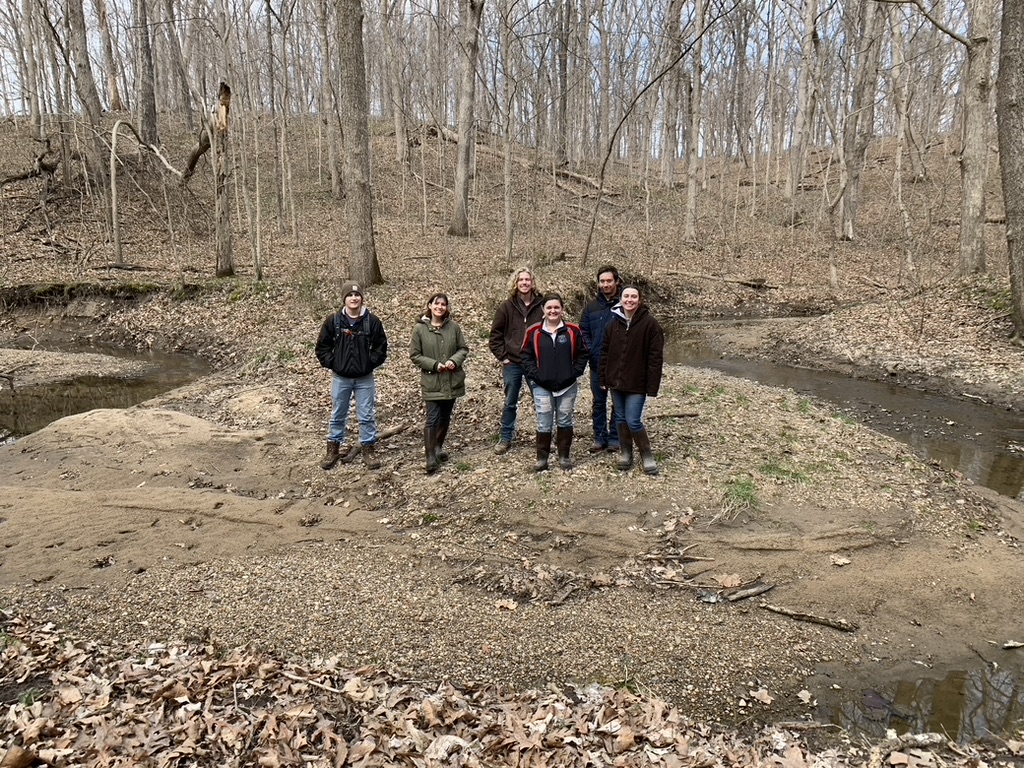 Blackburn biology students at Rock's Patch - a donated piece of land for field studies