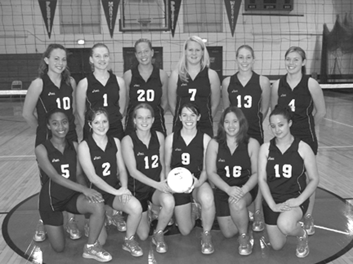 Old photo Blackburn College volleyball team fall 2004