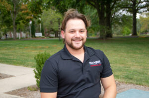 Patrick Leonard on the Blackburn campus.