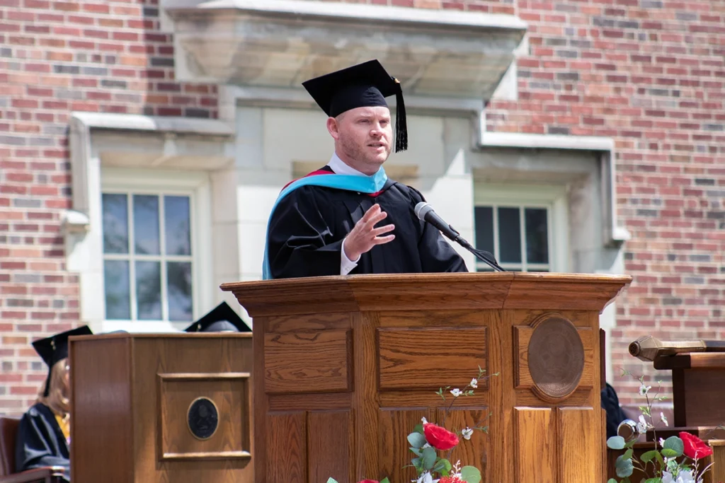 Jared Jones '16 serves as keynote speaker at the Commencement for the Class of 2025