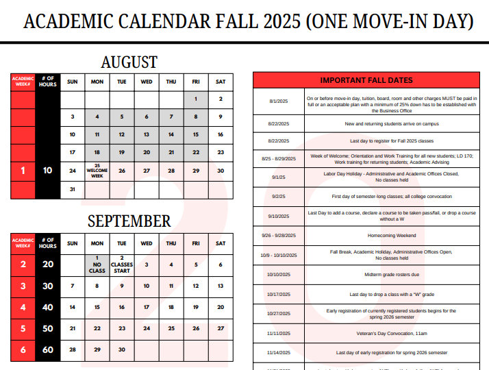 Fall 2025 Calendar Image, click to access PDF