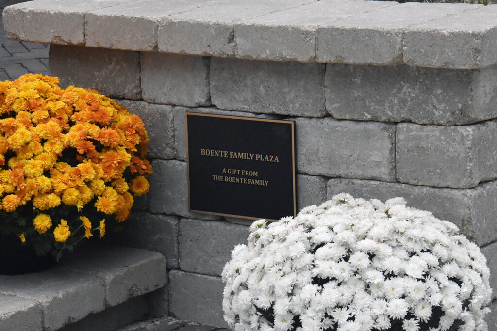 Boente Family Plaza plaque