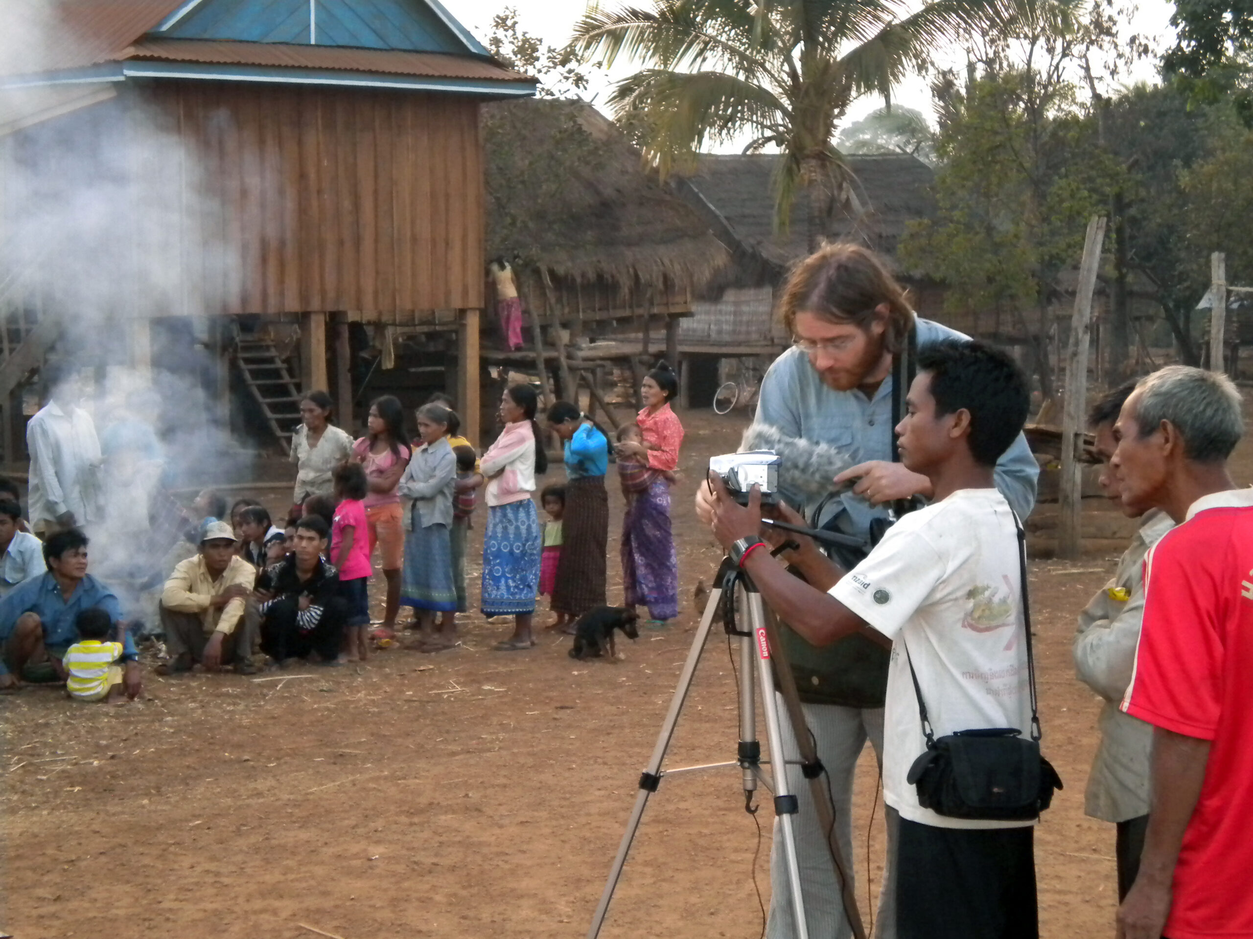 Daniel Lanctot helps a group of farmers in Cambodia tell their story